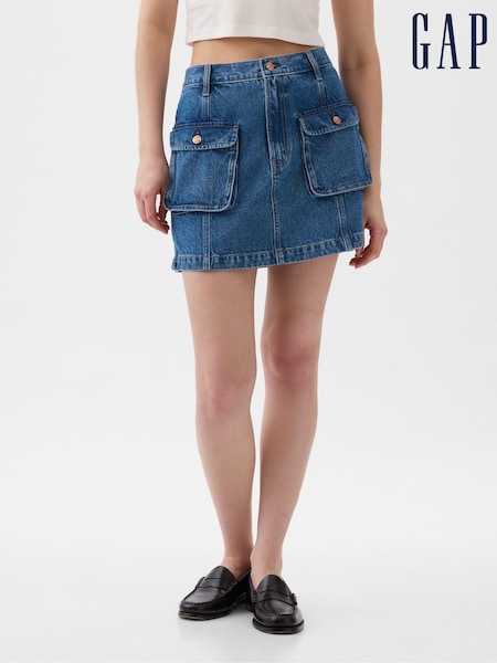 Gap Blue Denim Cargo Mini Skirt (K78263) | €15.50