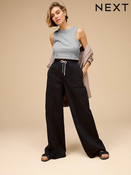 Schwarz - Pull-On Track Trousers (K78349) | 6 €