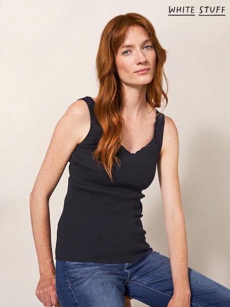 White Stuff Black 100% Cotton Sea Breeze Vest (K78641) | 4,820 ISK
