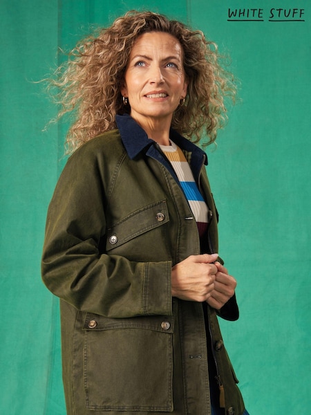 White Stuff Green Juniper Cotton Jacket (K78670) | €82