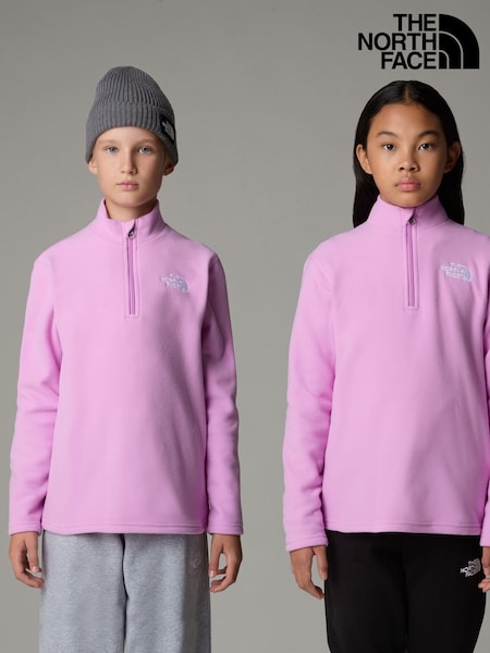 The North Face Purple T-Shirt Girls Glacier Quarter Zip Fleece (K78867) | € 21
