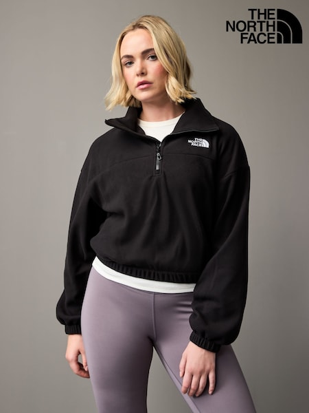 שחור - The North Face Womens Glacier Half Zip Fleece (K78877) | ‏352‏₪