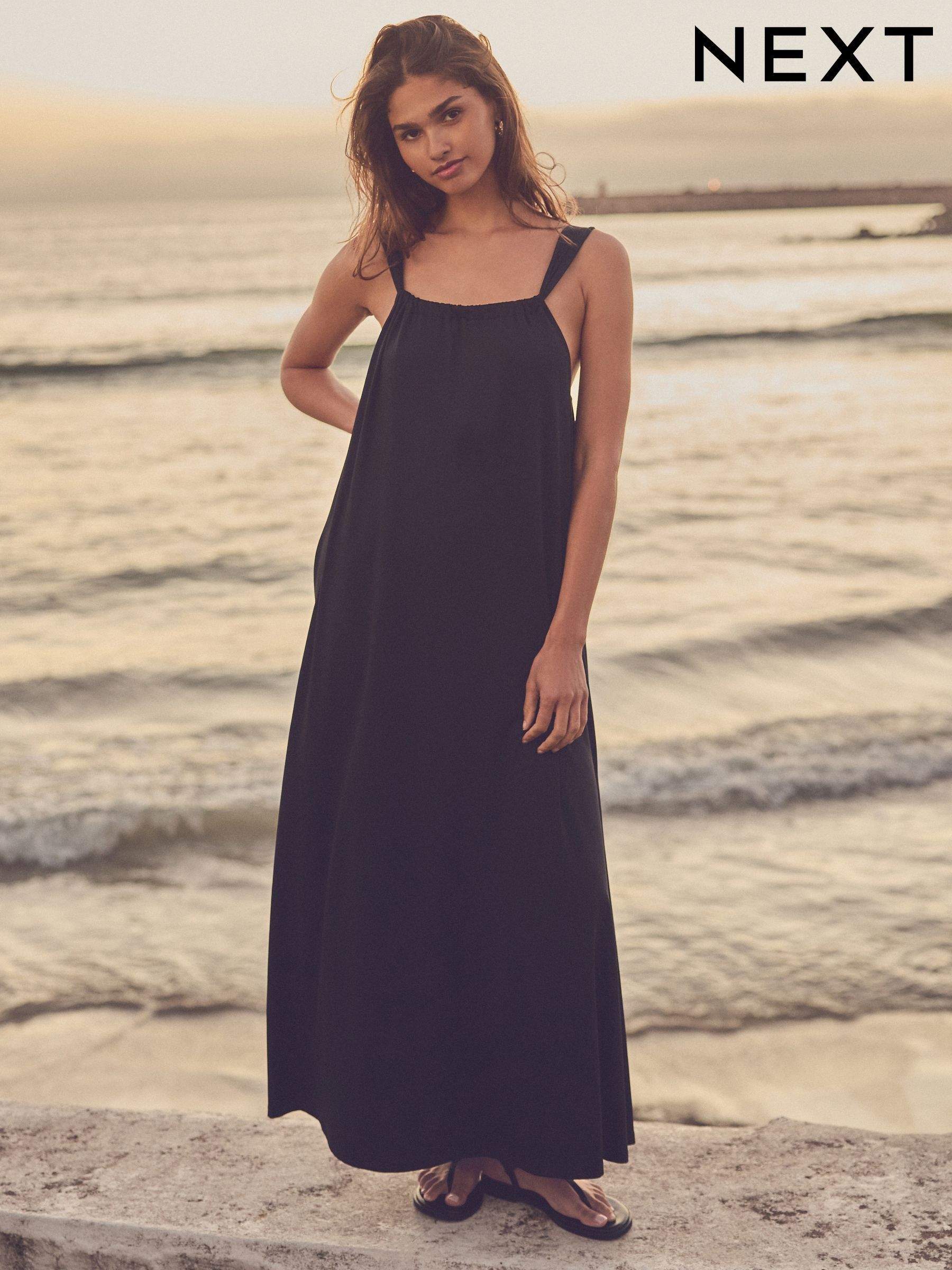 Women s Black Summer Dress Maxi Dresses Next Germany