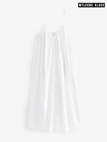 Myleene Klass 100% Cotton Maxi Summer White Dress (K79320) | €25