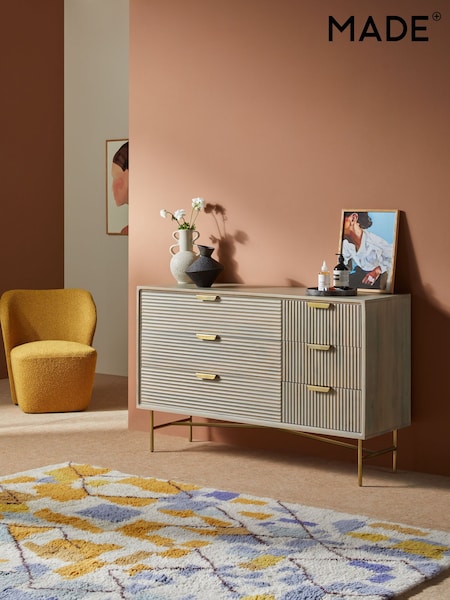 MADE.COM Grey Haines Mango Wood Chest of Drawers (K79340) | €366