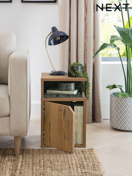 Dark Bronx Oak Effect Storage Side Table (K79387) | €100