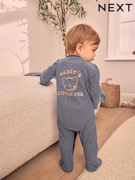 Navy Blue Daddy Baby Family Sleepsuit (0-2yrs) (K79481) | €12 - €14