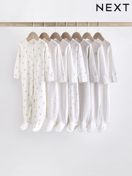 Blanco - Baby Delicate Animal Printed 100% Cotton Sleepsuits (0-2yrs) (K79484) | 41 € - 44 €