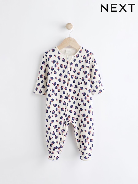 Кремовый - Two Way Zip Fleece Lined Baby Sleepsuit (K79499) | €10 - €12