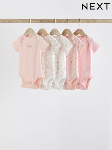 Rosa con conejito - Short Sleeve Bodysuits (K79567) | 15 € - 18 €