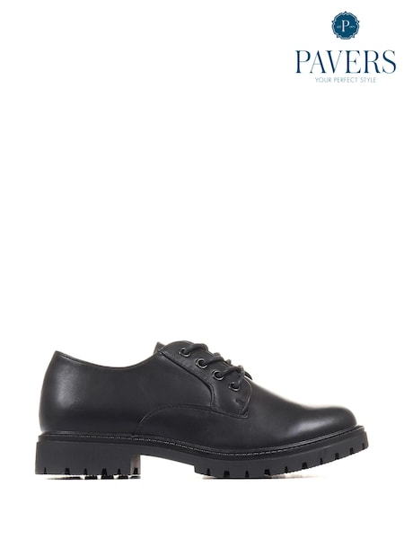Temno črna barva - Pavers Lightweight Lace-Up Black Shoes (K79666) | € 46