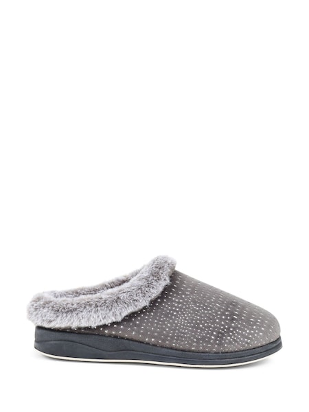 Pavers Grey Pavers Grey Patterned Full Slippers (K79707) | AED64