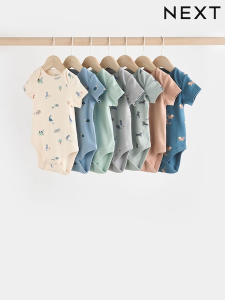 Verde azulado - Baby 100% Cotton Bodysuits 7 Pack (K79790) | 28 € - 30 €