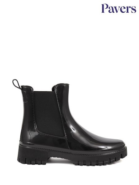 Pavers Black Ankle Wellington Boots (K79842) | ₪176