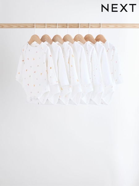 Weiß - Long Sleeve 100% Cotton Baby Bodysuits (K79903) | 9 € - 10 €