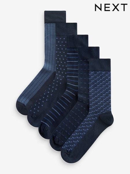 Sekainen Sininen - Normaali lahje - Pattern Smart Socks 5 Pack (K79940) | €19