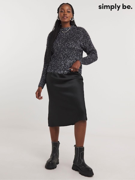Simply Be Grey Tinsel Jumper (K80019) | €15.50