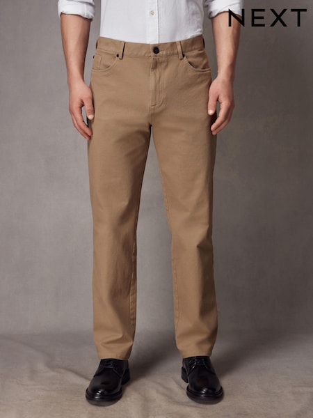 Stone Straight Fit Textured Smart Chinos with Stretch (K80093) | €40