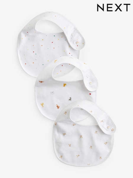 Білі тварини - 100% Cotton Baby Printed Bibs 3 Pack (K80206) | 288 грн