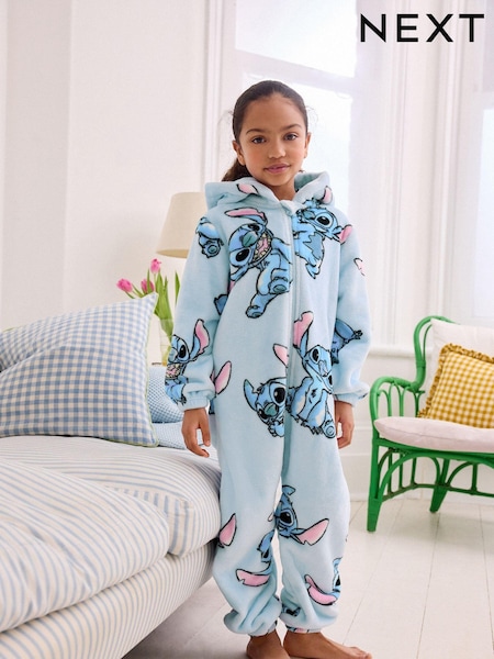 Blauw - Lilo & Stitch License Fleece All-In-One (3-16yrs) (K80233) | € 37 - € 50