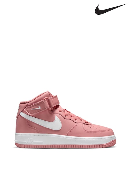 Nike Red Air Force 1 Mid LE Youth Trainers (K80289) | €44