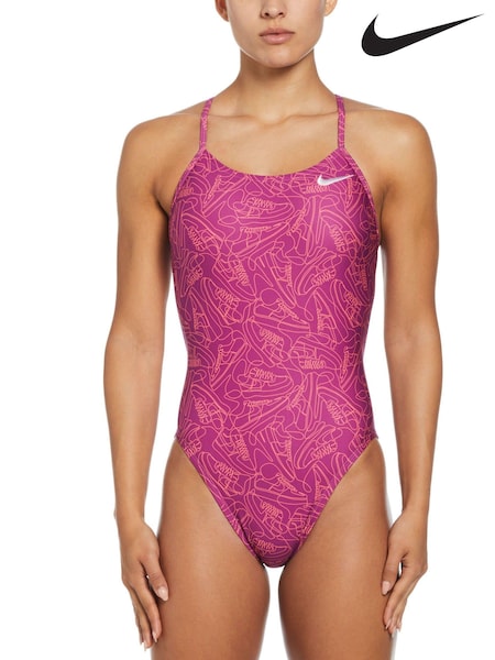 Nike Pink Hydrostrong Muti Print Swimsuit (K80554) | €16