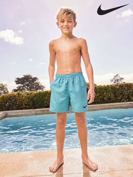 Zielony - Nike Swim Logo Tape 4 Inch Volley Shorts (K80589) | 145 zł