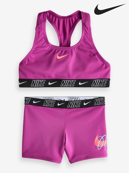 Morado oscuro - Nike Racerback Bikini Shorts Set (K80599) | 37 €