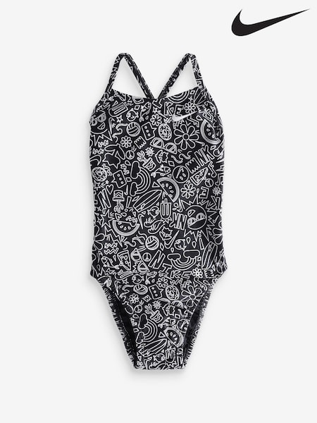 Nike Black Lace Up Back Swimsuit (K80602) | €10