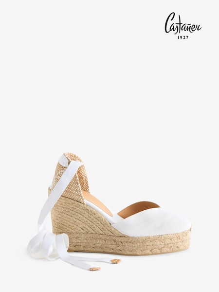 Weiß - Castaner Chiara Sandalen mit Keilabsatz (K80696) | 92 €