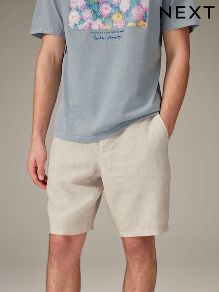 Chalk White - Signature 100% Linen Shorts (K80781) | €8