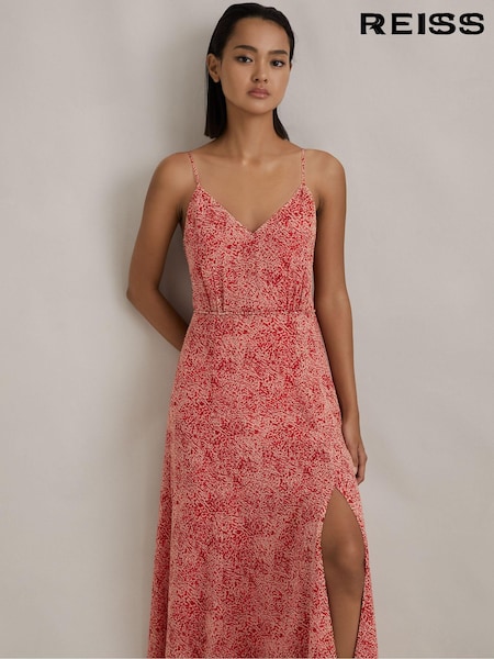 Reiss Olivia Printed Belted Midi Dress (K80814) | €225