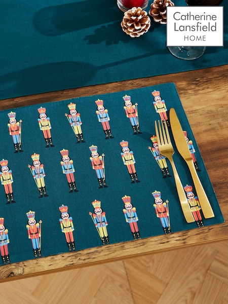 Catherine Lansfield 4 Pack Christmas Nutcracker 100% Cotton Table Placemats (K80835) | 25 €