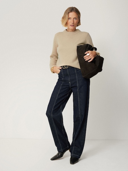 Jigsaw Cream Compact Wool Crew Jumper (K80900) | €126