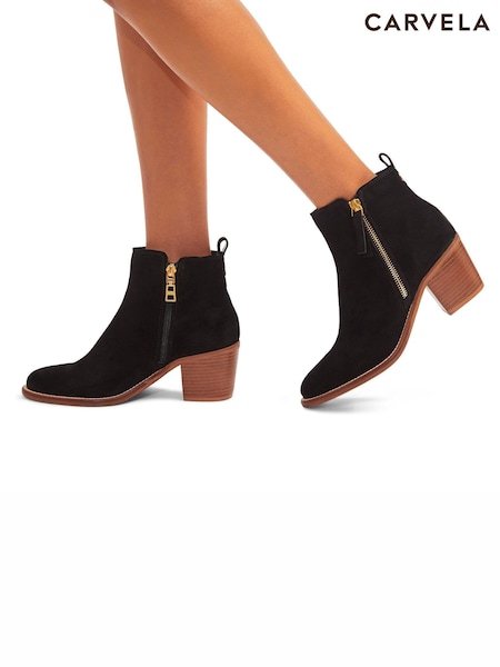 Piele neagră întoarsă - Cizme Carvela Secil (K80942) | 1,184 LEI
