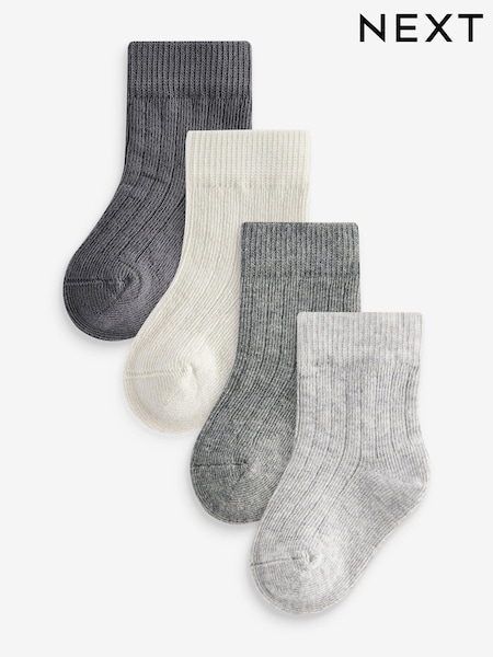 Grau - Baby Socks 4 Pack (0mths-2yrs) (K80966) | 4 €