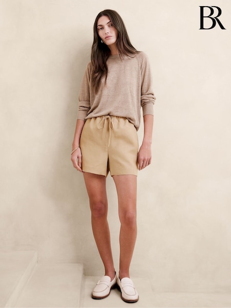 Banana Republic Brown Arcata Tencel-Linen Easy Shorts (K81042) | €22
