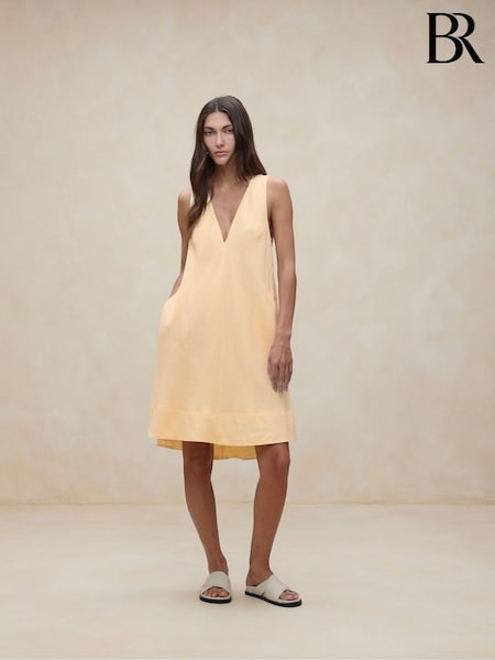 Banana Republic Yellow Ava Linen Mini Dress (K81062) | €92