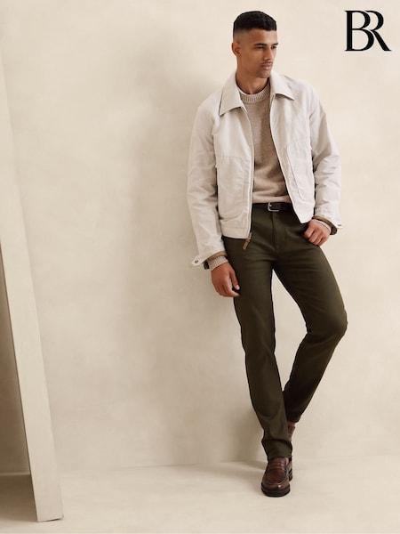 Banana Republic Cream Slim Linen-Cotton Traveler Trousers (K81098) | €60