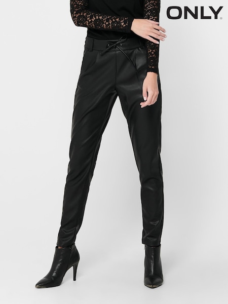 ONLY High Waist Tie Waist Coated Trousers (K81181) | 29 €