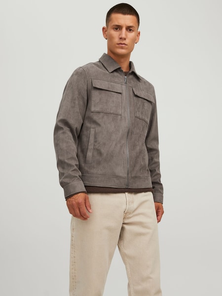 Maro - Jack & Jones Faux Leather Utility Zip Up Jachetă (K81239) | 242 LEI