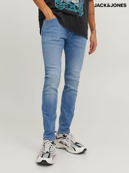 כחול  - Jack & Jones Skinny Fit Liam Jeans (K81243) | ‏151‏₪