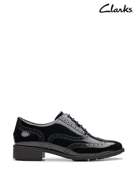 Clarks Black Patent Havisham Oak Shoes (K81265) | €86