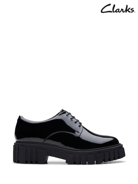 Clarks Dark Black Patent Page Walk Shoes (K81267) | €57