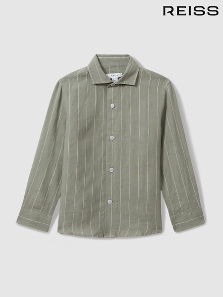 Reiss Ruban Linen Cutaway Collar Shirt (K81483) | €76
