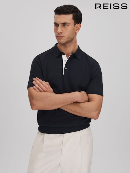 Reiss Finch Cotton Blend Contrast Polo Shirt (K81504) | €119
