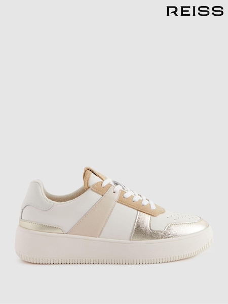 Reiss Aira Mid Top Leather Trainers (K81573) | ‏1,079‏₪