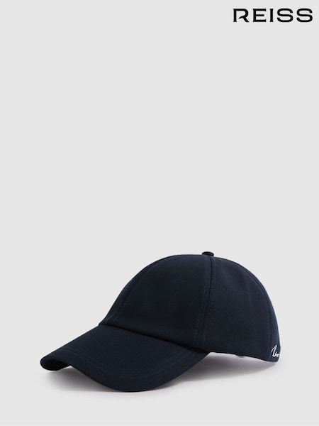 Reiss Navy Felix Cotton Embroidered Baseball Cap (K81631) | €63