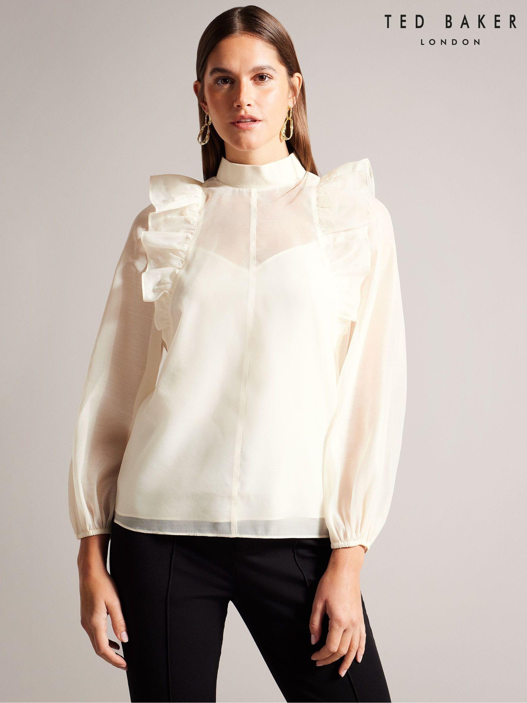 Nude puff sleeve top top
