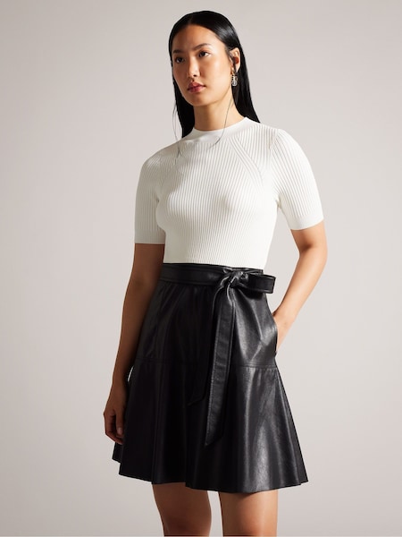 Ted Baker Black Short Sleeve Oliyia A-Line Mini Dress (K81721) | €121